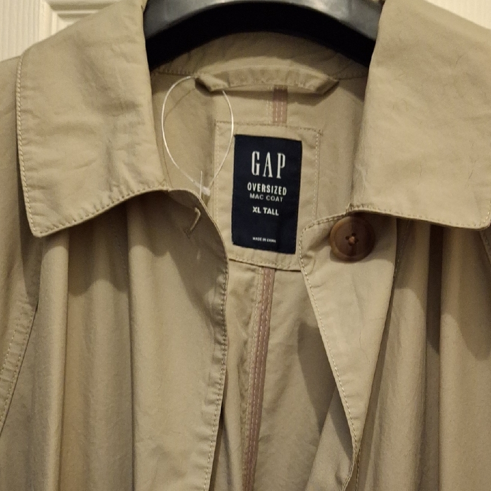 GAP Tan Trench Coat Lightweight Classic